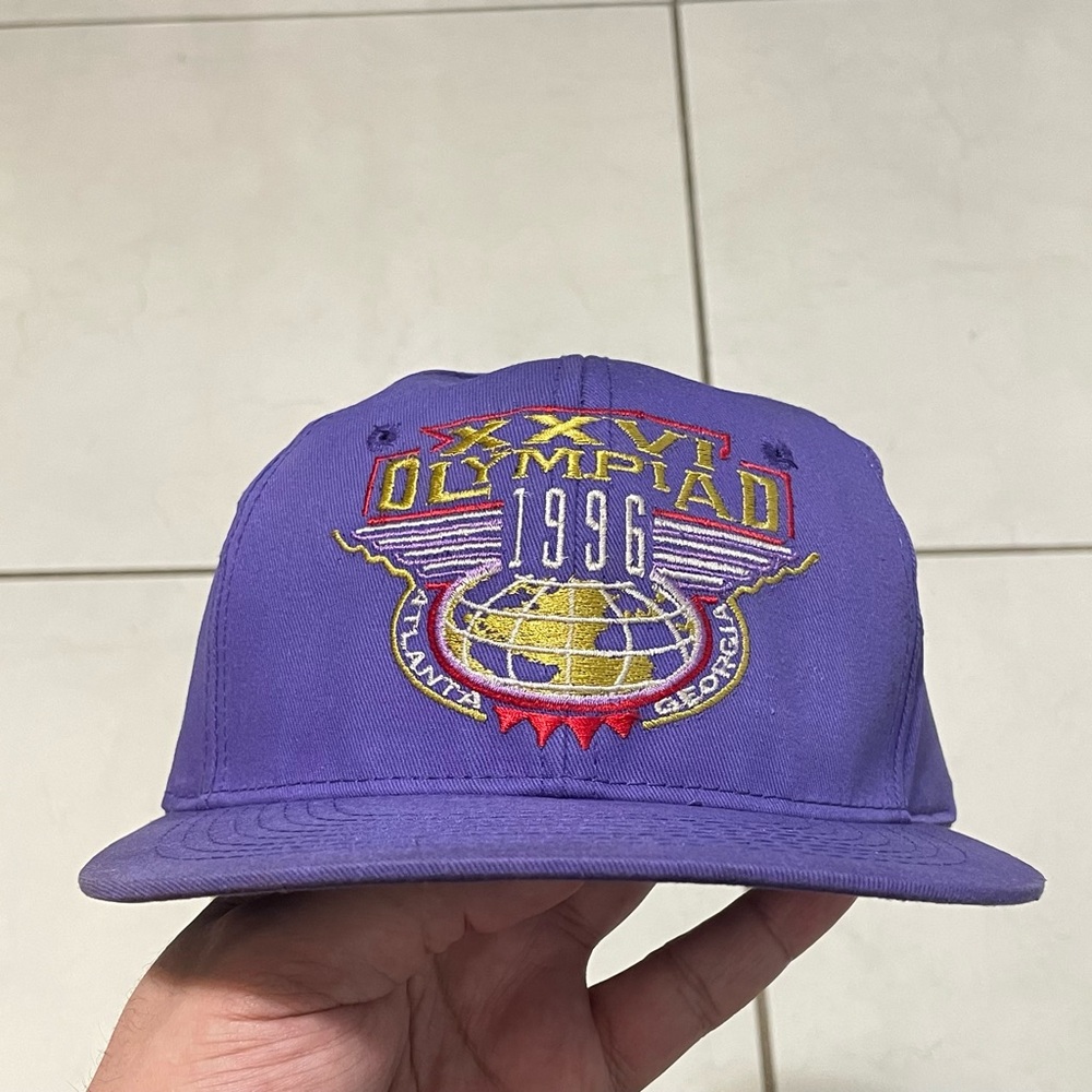 Hanes VINTAGE 1996 Olympic Purple Hat Rare Atlanta Georgia Classic Retro XXVI
